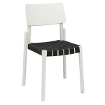 Flex stol vit, svart sadelgjord